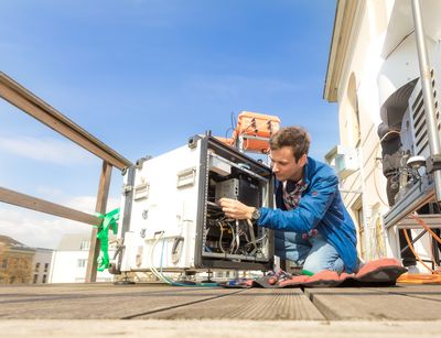 Bodengebundene Beobachtung: LIMCUBE auf dem Dach des Leipziger Instituts für Meteorologie. Foto: Swen Reichhold