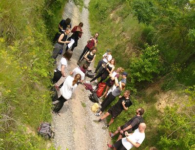 Geländeexkursion mit Studierenden am Süßen See, Foto: J. Schmidt