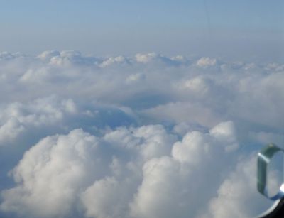 View form the airplane on arctic mixed phase clouds during the HALO-AC3 campaign west of Spitsbergen. Photo: Maximilian Maahn / Universität Leipzig