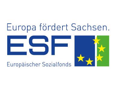 Logo - ESF- Europa fördert Sachsen. SAB