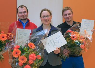 Die Gewinner der BuildMoNa-Awards 2014: Martin Treß (links), Marco Braun und Wilma Neumann Die Gewinner der BuildMoNa-Awards 2014: Martin Treß (links), Marco Braun und Wilma Neumann