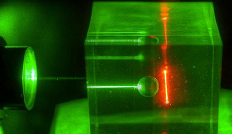 Experimental setup for photothermal Rutherford scattering