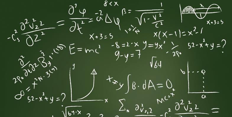 enlarge the image: Blackboard with mathematical formulas