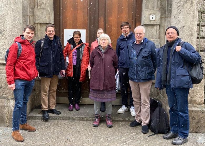 enlarge the image: From left: Johannes Keßels, Henrik Rother, Susanne Friedrich, Anna Swieder, Mechthild Klamm, Philipp Schulte, Frank Lehmkuhl und Götz Alper, Photo: LDA Sachsen-Anhalt