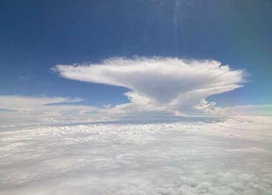 Cloud over the Amazon region, taken during a research flight. Photo: Philip Holzbeck, MPI for Chemistry Cloud over the Amazon region, taken during a research flight. Photo: Philip Holzbeck, MPI for Chemistry