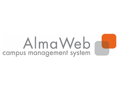 Hellgrauer Schriftzug AlamWeb, Grafik: Universität Leipzig
