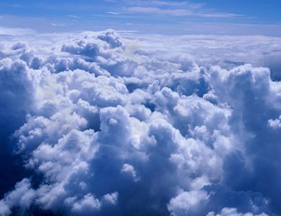 Blick auf Wolken von oben