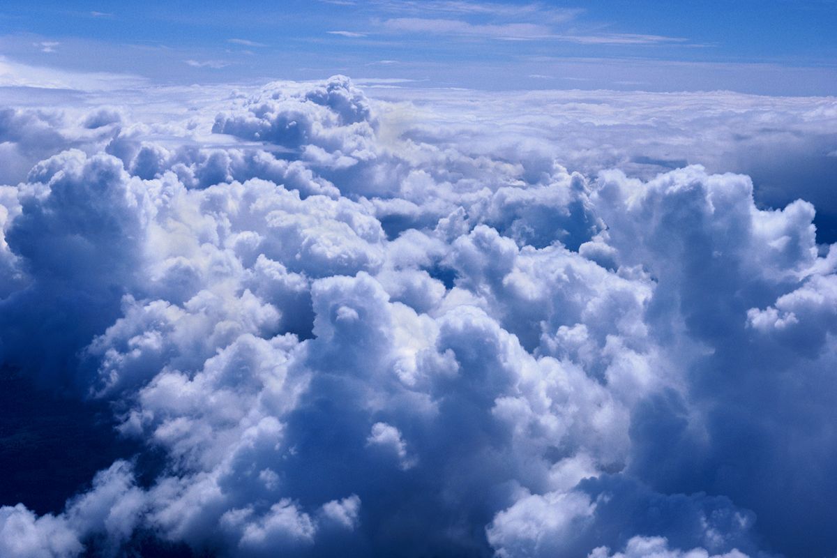 zur Vergrößerungsansicht des Bildes: Blick auf Wolken von oben