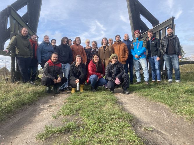 Group Foto of PhD students and Early Career Scientists at Lake Gülpe, Photo: J. Schmidt