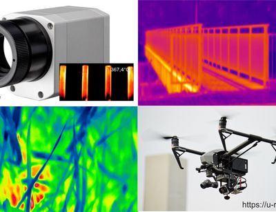 Typische Thermalaufnahmen. Darstellung der Thermalkamera OPTRIS PI 450 und dessen Einsatz mit einer Drohne.